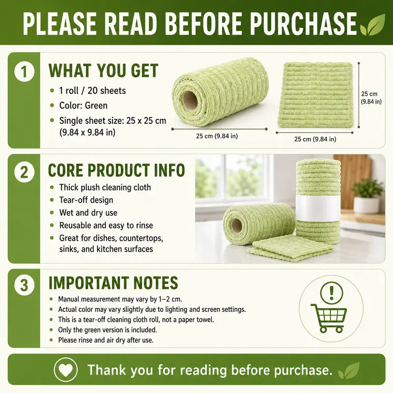 Thick Tear-Off Cleaning Cloth